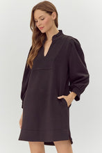 Load image into Gallery viewer, Black Textured Long Sleeve Dress