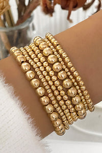 Gold Beaded Bracelet Set