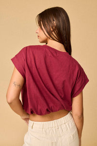 Wine Bubble Hem Top