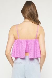 Orchid Flowy Crop Top