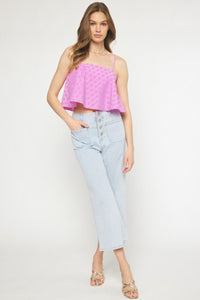 Orchid Flowy Crop Top