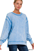 Load image into Gallery viewer, Blue Acid Wash Sweatshirt