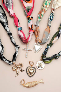 Interchangeable Scarf Charm Necklace