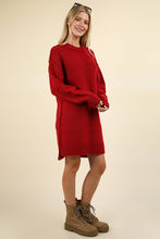 Load image into Gallery viewer, Chunky Round Neck Oversized Sweater Mini Dress