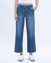 Load image into Gallery viewer, VERVET HIGH RISE CROP UTILITY POCKET STRAIGHT JEANS