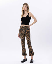 Load image into Gallery viewer, LOVERVET HIGH RISE LEOPARD KICK FLARE JEANS