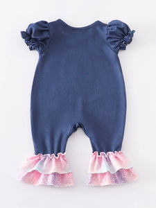 Easter Eggs Ruffle Romper