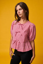 Load image into Gallery viewer, Red Gingham Print Top