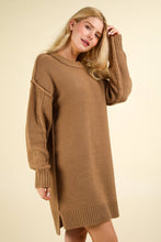 Load image into Gallery viewer, Chunky Round Neck Oversized Sweater Mini Dress