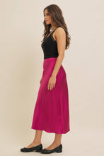Load image into Gallery viewer, Navy Satin Maxi Skirt