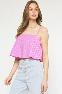 Orchid Flowy Crop Top