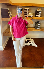Load image into Gallery viewer, Fuchsia Button Down Blouse