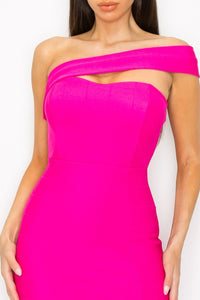 Hot Pink Bandage Dress