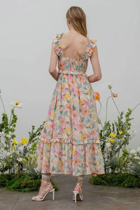The Grace Floral Ruffle Maxi Dress