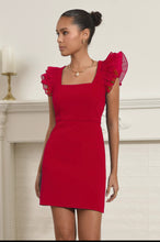 Load image into Gallery viewer, Red Adelyn Rae Organza Ruffle Dress