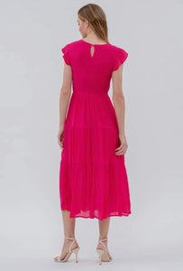The Alyssa Maxi Dress in Hot Pink