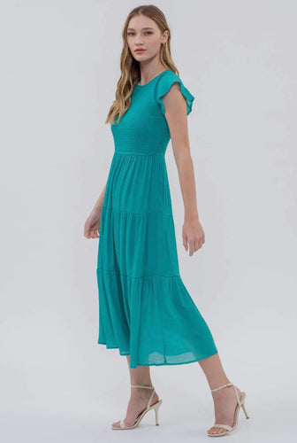 The Alyssa Maxi Dress in Turquoise