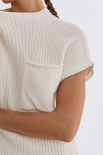 Load image into Gallery viewer, Off White Cropped Pocket Sweater
