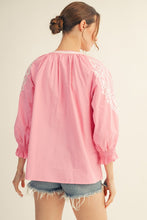 Load image into Gallery viewer, Pink Embroidered Blouse