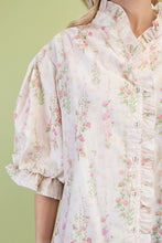 Load image into Gallery viewer, Pastel  Floral Ruffle Top