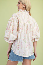 Load image into Gallery viewer, Pastel  Floral Ruffle Top