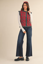 Load image into Gallery viewer, Red  Plaid Vest