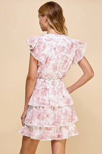 The Halle Red Toile Dress