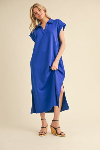 The Georgina Royal Blue Midi Dress