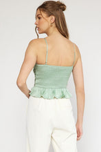 Load image into Gallery viewer, Sage Green Peplum Top
