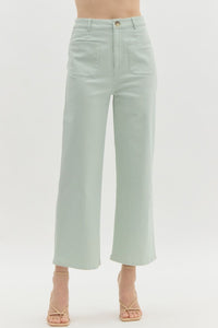 Seafoam Pocket Wide Leg Pants