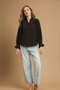 Brown Corduroy Top