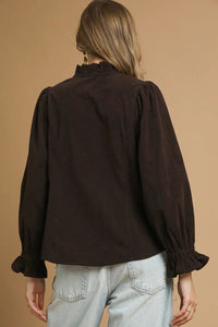 Brown Corduroy Top
