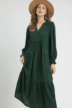Load image into Gallery viewer, Hunter Green Midi Dress